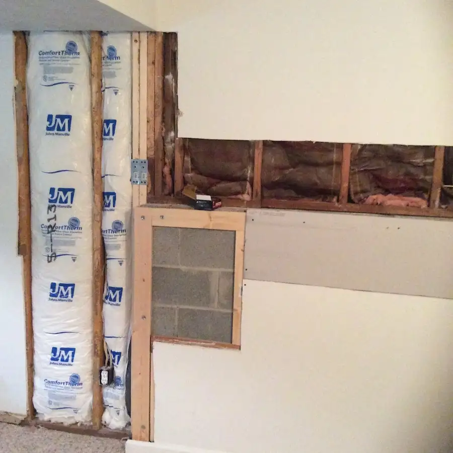Wall insulation replacement during Contents Cleaning & Restoration in St. Simons